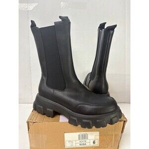 Journee Collection Women's Vista Black Platform Chelsea Boots Slip On Size 9M